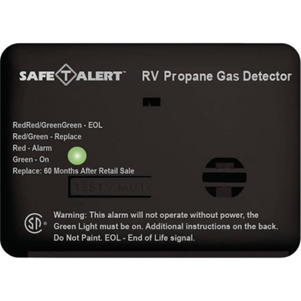 Mti Industries 12V 20 Series Safe T Alert Mini RV Propane - LP Gas Alarm, Black MT322526 - main